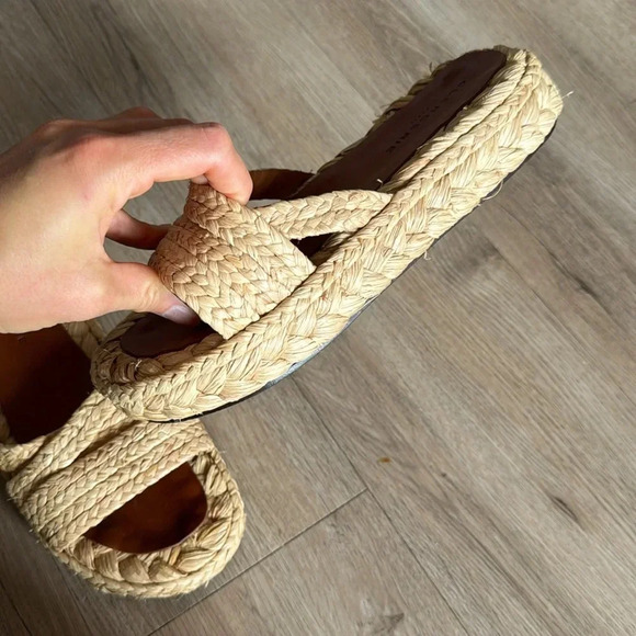 Robert Clergerie Paris rafia platform slides - Picture 5 of 6